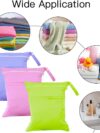 Wetbag 3 StüCk, Wiederverwendbare Wetbag Kindergarten, Wasserdichte Windeltasche, Waschbare Nasstasche Mit DoppelreißVerschluss FüR Babys, Schwimmen, Reisen, Fitnessstudio, Strand(GrüN Lila Rot) – Bild 7