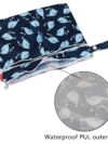 Damero Windeltasche Wetbag wiederverwendbar, Nasstaschen für Unterwegs für schmutzige Kleidung und anderes Zubehör – Bild 2