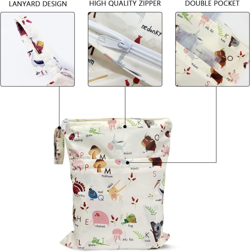 CQQNIU Baby Waterproof Organizer, Double Zipper for Baby Swimwear – Bild 3