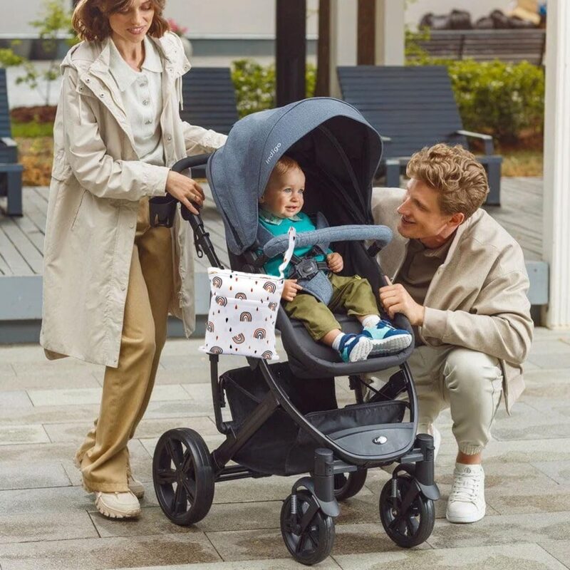 KGDUYC Stoffwindeln Nasstaschen - 2Pcs Wickeltasche Wetbag,Nasstaschen Wiederverwendbare,Wetbag Organiser Beutel,Wet Dry Cloth Windeltasche,für Baby Reisen Unterwegs – Bild 5