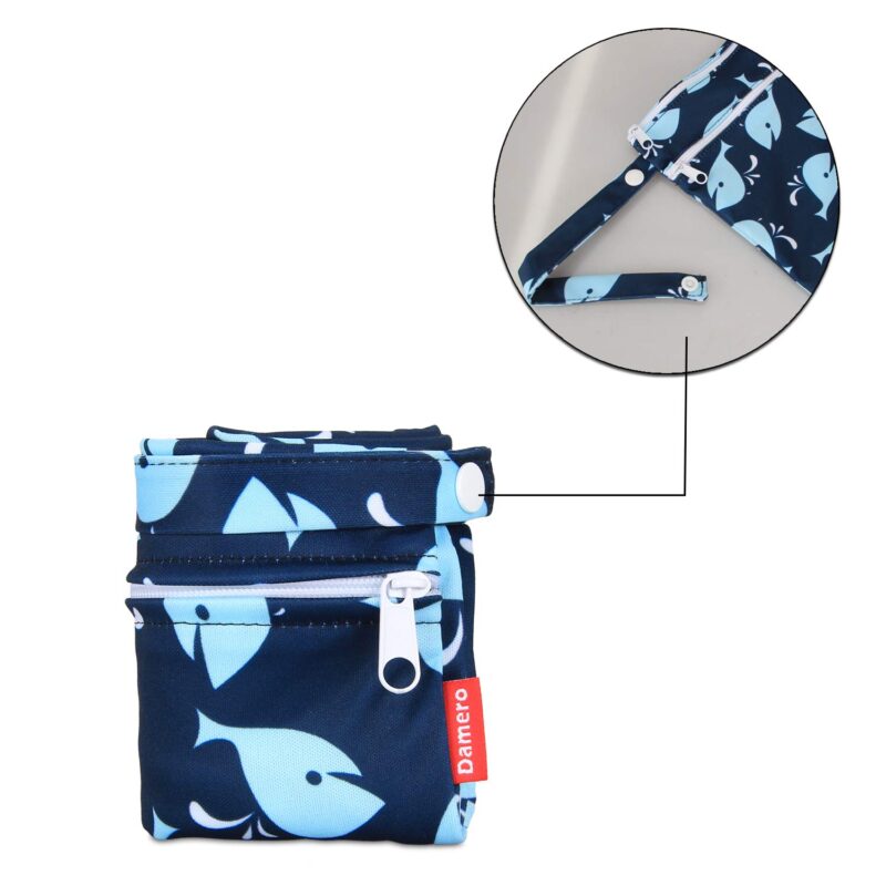 Damero Windeltasche Wetbag wiederverwendbar, Nasstaschen für Unterwegs für schmutzige Kleidung und anderes Zubehör – Bild 3