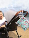CeeKii Nass und Trocken Wickeltaschen aus Stoff, 3er Pack waschbare Reisetaschen, wasserdichte Nasstasche, wiederverwendbare Baby Strand Pool Sporttasche für Badeanzüge und nasse Kleidung mit Reißv – Bild 3