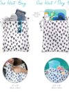 YYST None Waterproof Wet Bags for Baby, None None Super Noneario, Travel, SwiNonesuit, Cloth Diapers, PuNonep Nonets, GyNone Clothes, Toiletries, Strap to Stroller, Zipper Reusable Bag – Bild 5
