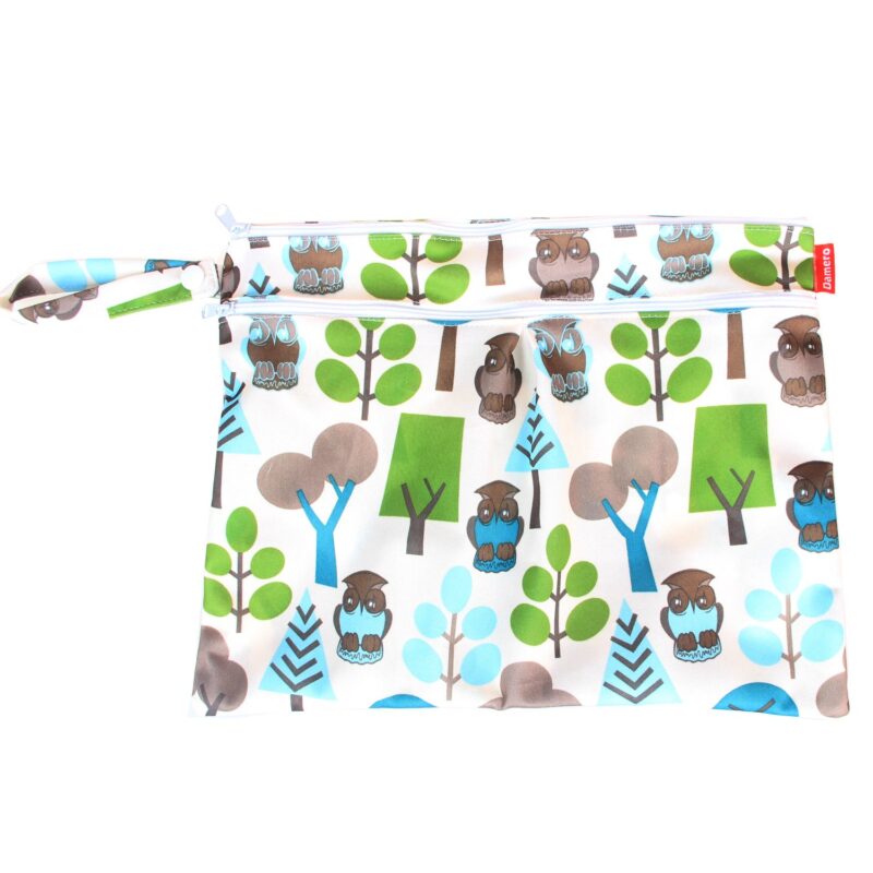 Damero Wetbag Stoffwindeln, Wickeltasche Baby Wiederverwendbar, 3 Stücke Nasstasche Stoffwindeln, Waschbar Organizer Beutel für Mädchen Jungen, Grüner Wald – Bild 3