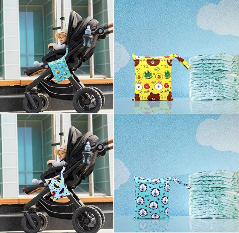 FYBlossom Wickeltasche Wetbag, wasserdicht & wiederverwendbare Windeltasche – Bild 5
