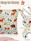 Lvefyti wasserdichte Stoffwindeln Nasstaschen, Wetbag wiederverwendbar , Cartoon-Druck – Bild 3