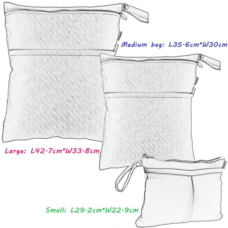 Damero Windeltasche mit wiederverwendbarem Stoff – Bild 7