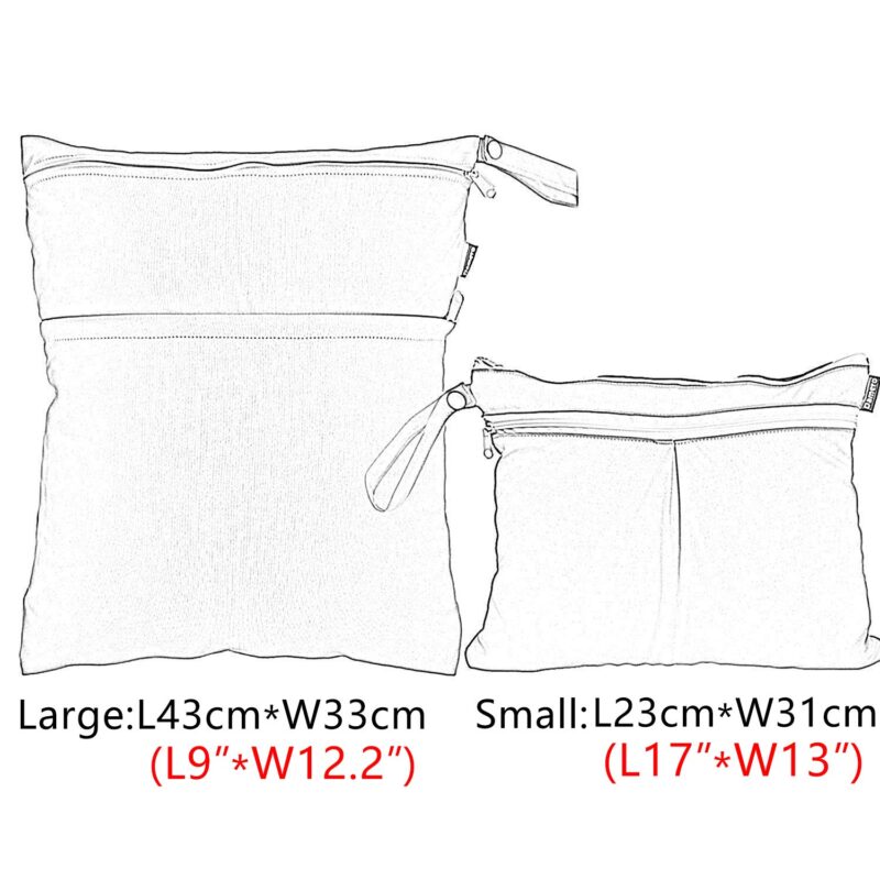 Damero Windeltasche Wetbag Windelbeutel, Nasstasche für Unterwegs – Bild 4