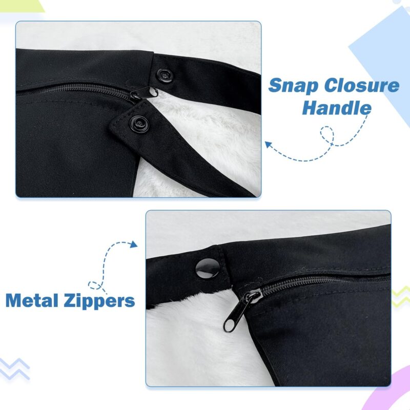 Nasstasche, Windel-Organizer, Tasche für nasse Kleidung, Nass-Trockentasche, Baby-Nasstaschen, 3er-Pack, wasserdichte Nass-Trockentaschen, Nass-Wickeltaschen (schwarz) – Bild 3