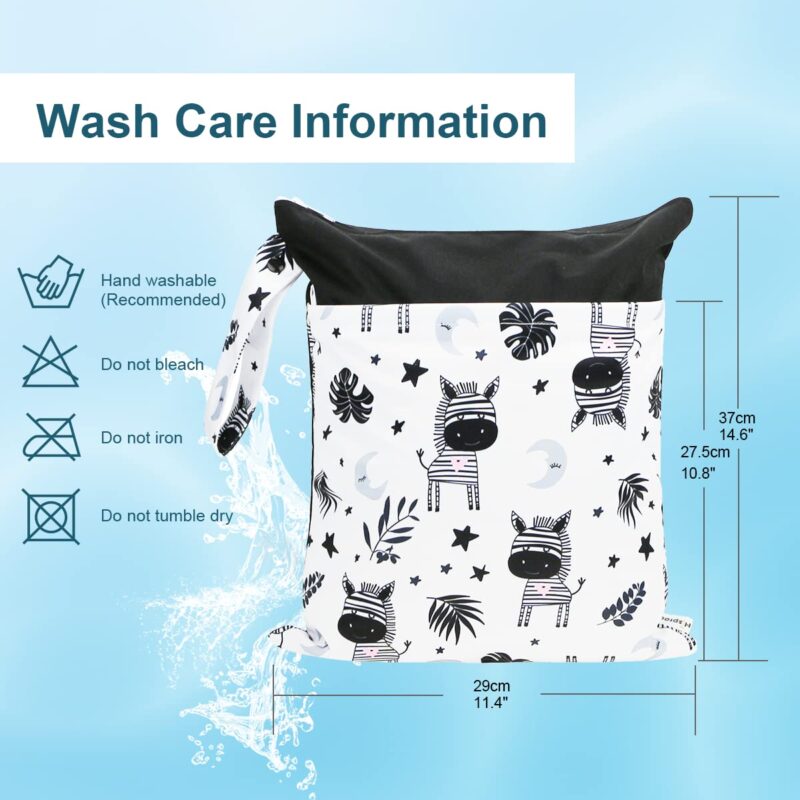 Hisprout Grab und Go Wasserdicht Waschbar Wiederverwendbar WetBag – Bild 3