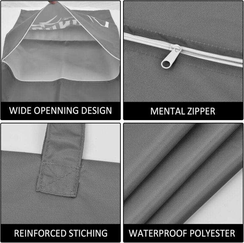 2 Stück großer Reise-Wäschesack, wasserdicht, mit Griff, waschbar, schmutzige Kleidertasche für Reisen, nass, trocken, Badeanzug, Workout-Tasche für Fitnessstudio, Kleidung, Wäsche, nasse Kleidung – Bild 2