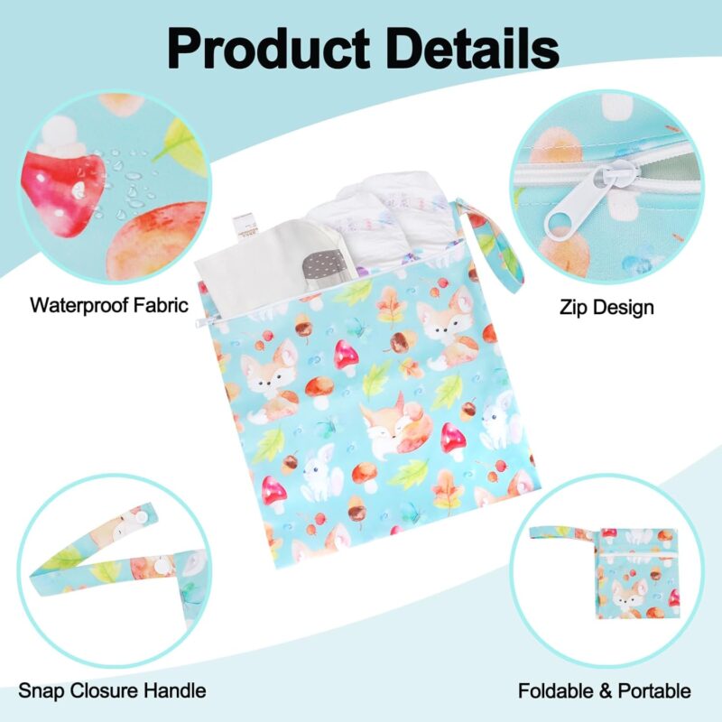 CRITIVE Windeltasche Wickeltasche Organizer Wetbag, wasserdicht, wiederverwendbar – Bild 2