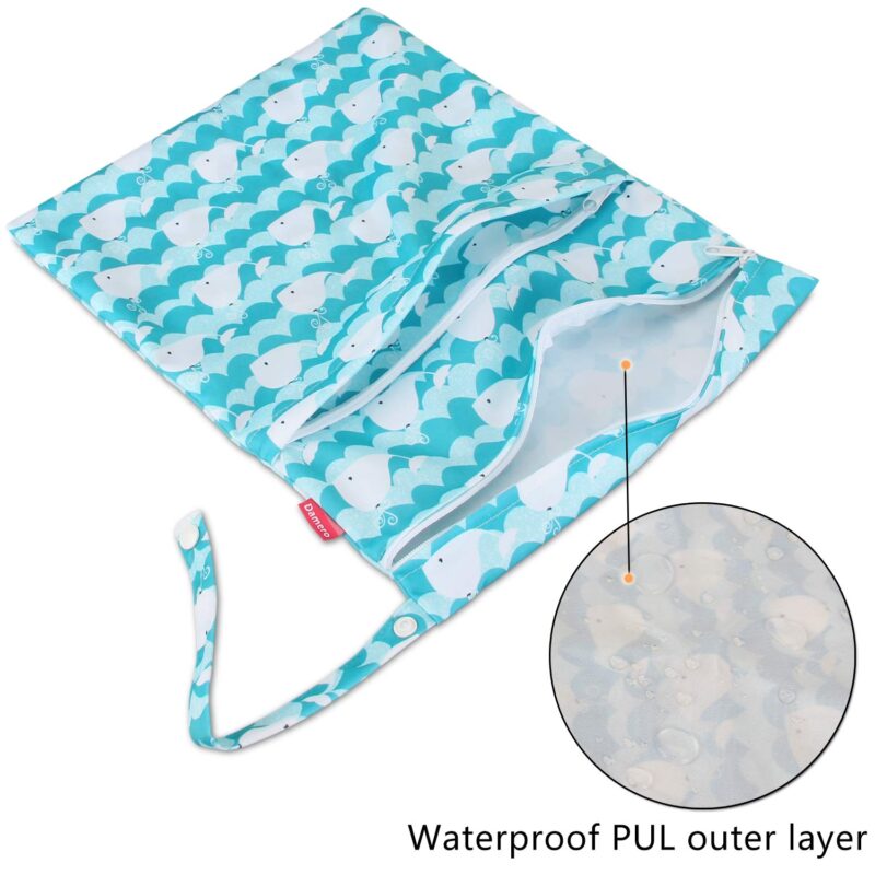 Damero Windeltasche Wetbag Windelbeutel, Nasstasche für Unterwegs – Bild 2