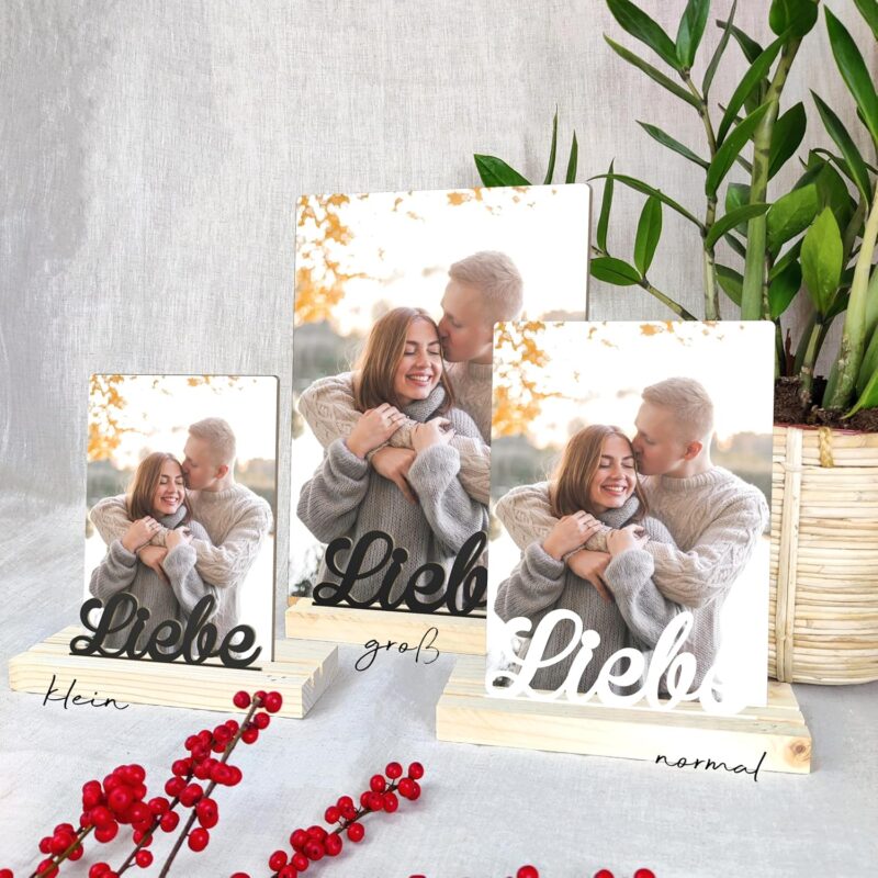 Elbeffekt Liebe Geschenk - Schriftzug mit Fotografie Holzbild - Liebe Geschenke, Liebe Weihnachtsgeschenk, Weihnachtsgeschenk für Liebe, Geschenk Liebe, Geschenke Liebe personalisiert – Bild 3