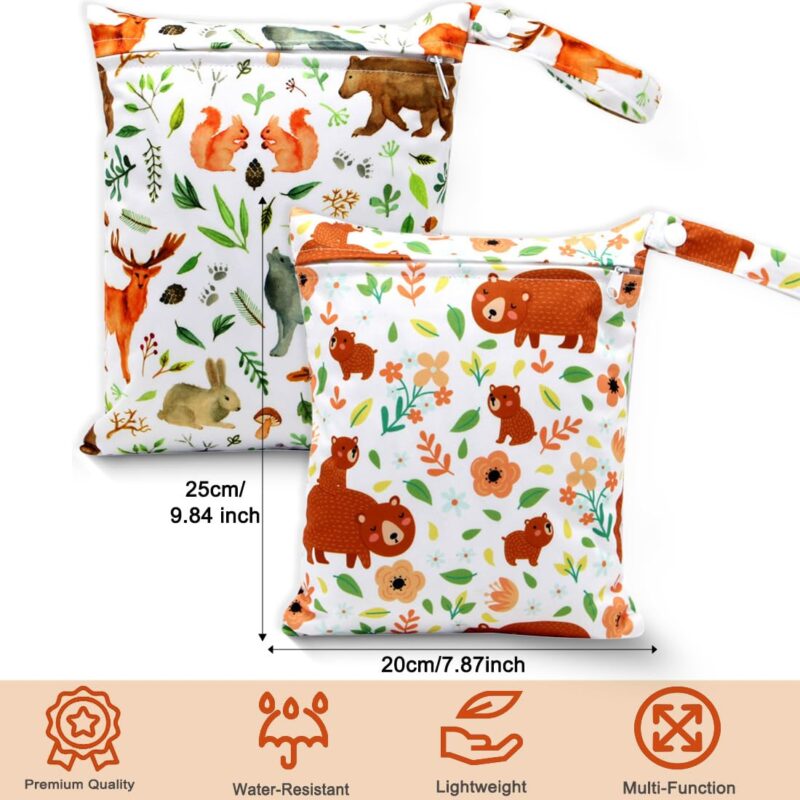VJUYSW Nasstasche Wet Bag Windeltasche, wasserdicht für Kleinkind – Bild 6