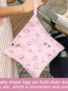 2 Stück Nappy Bags, Wet Dry Bags, Windeltaschen Nasstaschen Nasse und Trocken Wickeltasche Wasserdicht Waschbar Wetbag Organiser für Kleinkind Windeln Reisen Gym Strand Pool – Bild 5