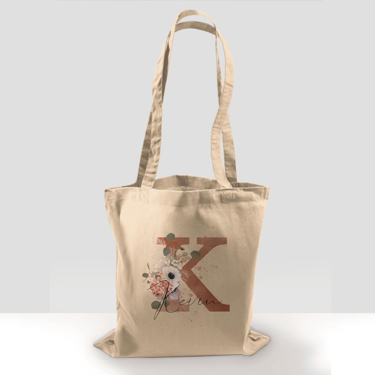 Geschenk mit Namen personalisiert by Shirtracer - Baumwolltasche - Initialen - Watercolor Anfangsbuchstabe Muttertag – Bild 8