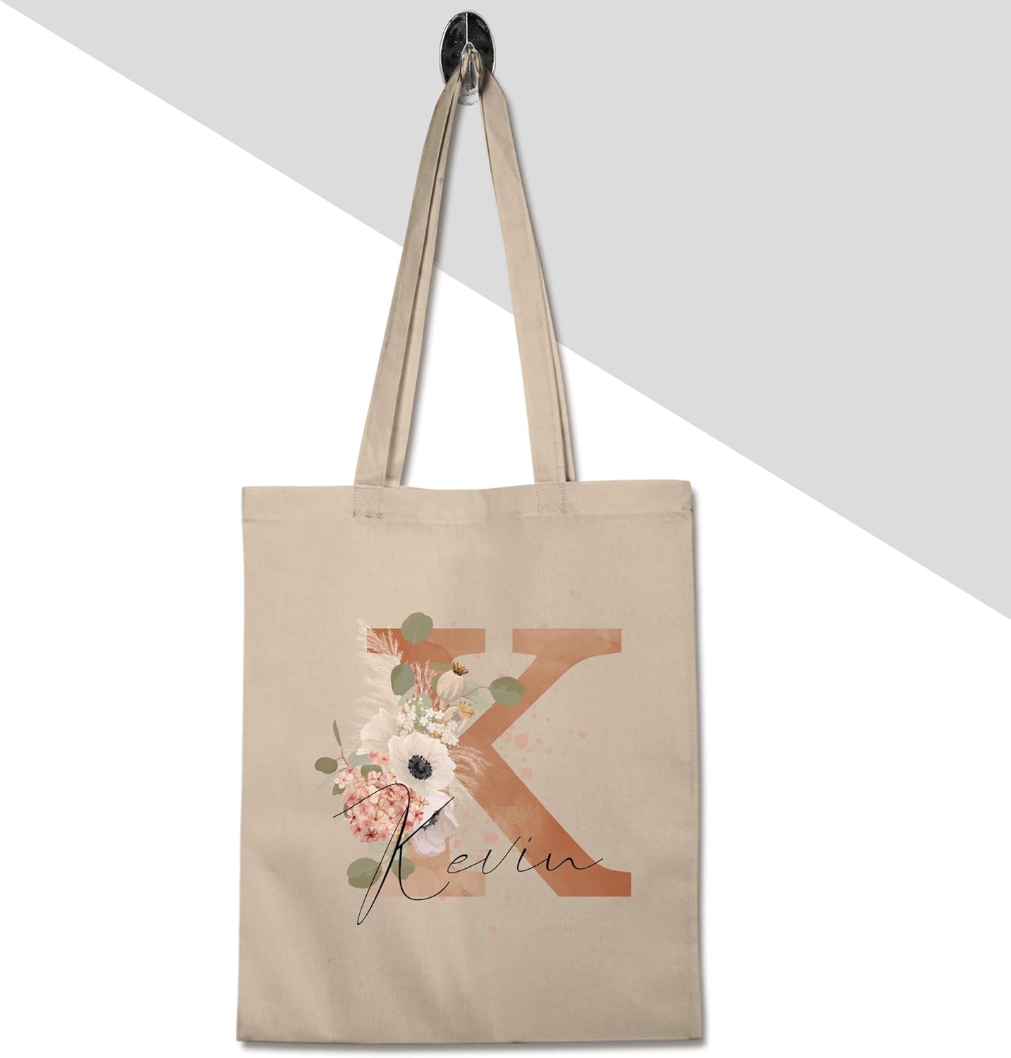 Geschenk mit Namen personalisiert by Shirtracer - Baumwolltasche - Initialen - Watercolor Anfangsbuchstabe Muttertag – Bild 9