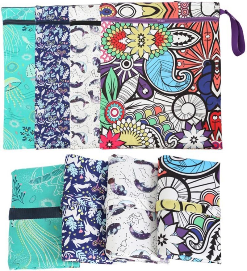 KOMBIUDA 2St Wickeltasche für Kleinkinder Stoffwindel nass trocken Taschen wasserdichte Nasstasche windelbeutel Diaper Bag windeltasche wiederverwendbar nass trocken – Bild 7