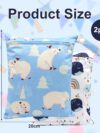 WUSANNA Wetbag Wetbag Kindergarten 2 Stück Nassbeutel Wiederverwendbare Wickeltasche Aus Nassem Stoff mit Cartoon-Aufdruck, Wasserdicht, Waschbar, Mit Reißverschluss, Geeignet für Babyreisen – Bild 4