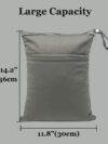 babeine Tasche für Baby-Stoffwindeln, wasserdicht, wiederverwendbar, mit zwei Reißverschlusstaschen, für Reisen, Strand, Pool, verschmutzte Babyartikel, Yoga, Turnbeutel für Badeanzüge oder nasse – Bild 3
