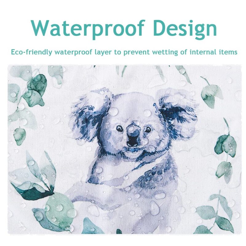 Treer Baby Windeltasche 30x40cm Kreativer Cartoon Doppelt Reißverschluss Wasserdichte Wetbags - Nass-Trocken-Trennung - Hängende Kleinkind Stoffwindeln Organiser Beutel (Flugzeug) – Bild 3