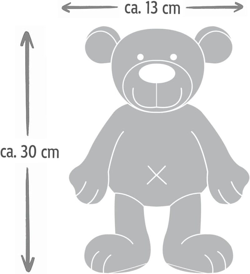 Elefantasie Stofftier Teddy Bär Geschenk mit Namen und Geburtsdatum personalisiert 30cm – Bild 5