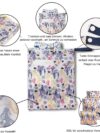 4 Stück Wet bag wasserdichte Windeltasche für unterwegs Nassbeutel Kindergarten Wetbag Kindergarten Wäschebeutel kita Wetbag Stoffwindeln Wäschebeutel Kindergarten Wasserdicht Windeltasche für Baby – Bild 2
