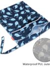 Damero wetbag nasstasche wiederverwendbar, windeltasche wetbag, Wetbag windelbeutel für Babys Windeln, schmutzige Kleidung und anderes Zubehör, (Mittel, Wal) – Bild 2