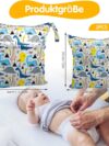 EclipseGuard 2 Stück Nasstasche Kindergarten, Wetbag Kindergarten Nasstasche Windeltaschen, Wet Dry Bags, Wasserdicht Waschbar Nassbeutel Organiser für Kleinkind Windeln Reisen Gym Strand Pool – Bild 2