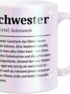Tassenliebling® Schwester Geschenk Glitzer Tasse personalisiert für kleine oder große Schwester - Tasse Schwester - Schwesterherz - Perlmutt - Sister - Beste Schwester Geschenke – Bild 2