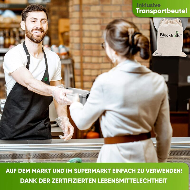 Blockhütte Personalisierte Edelstahl Brotdose mit Gravur I 1200 ml I Lunchbox mit Name, Bento Box für Kinder, Erwachsene, Brotdose mit 3 Fächern, Meal Prep Boxen, Lunchbox personalisierbar – Bild 5