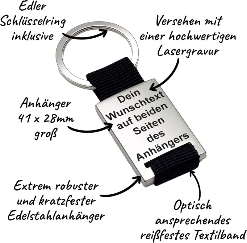 Lieblingsmensch Schlüsselanhänger mit individueller Gravur für Valentinstag Muttertag Jahrestag … Wunschgravur – Bild 3