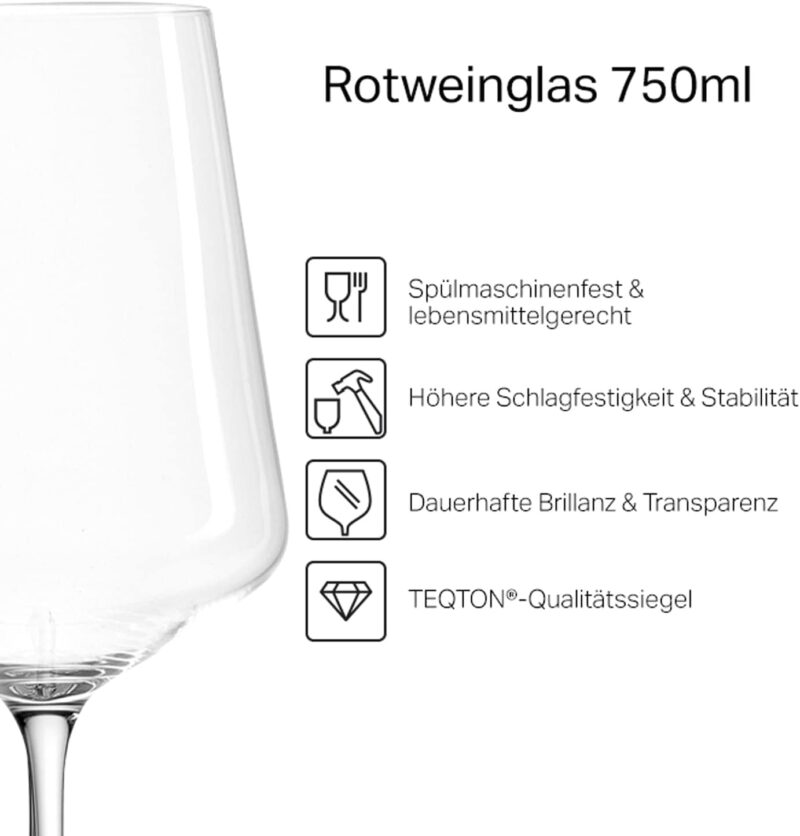 Leonardo Rotweinglas XL mit Namen oder Wunschtext graviert - PUCCINI - großes 750ml Glas - personalisiertes Premium Weinglas als Geschenkidee für Männer und Frauen - Motiv (Verzierung 03) – Bild 7