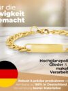 Armband mit Gravur | Personalisierte Armbänder | Partnerarmbänder mit Gravur | Namensgravur | Pärchen Armband | Personalisierbare Partnerarmbänder | Edelstahlarmband für Paare – Bild 6