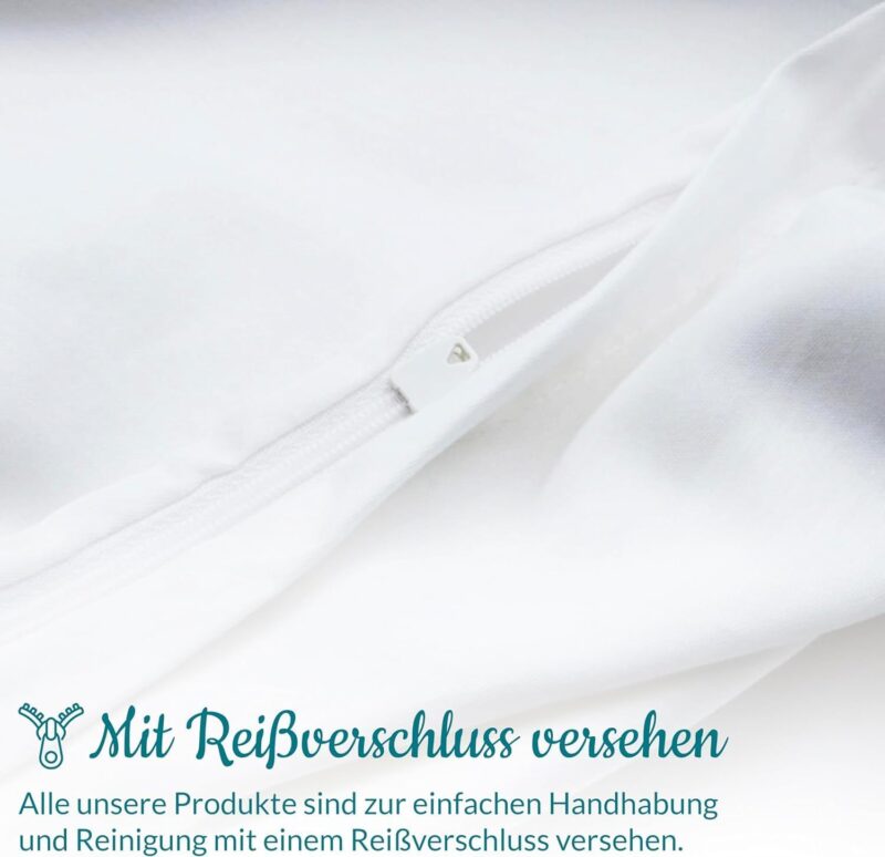 Pictogogo Personalisierte Baby Bettwäsche, Kinderbettwäsche, Bettwäsche Mit Namen, Babybett Komplett Set Mit Reißverschluss, Oeko-TEX Standard 100 (Einhorn 2, 100 x 135 cm) – Bild 5