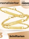 Armband mit Gravur | Personalisierte Armbänder | Partnerarmbänder mit Gravur | Namensgravur | Pärchen Armband | Personalisierbare Partnerarmbänder | Edelstahlarmband für Paare – Bild 2