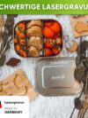 Blockhütte Personalisierte Edelstahl Brotdose mit Gravur I 1200 ml I Lunchbox mit Name, Bento Box für Kinder, Erwachsene, Brotdose mit 3 Fächern, Meal Prep Boxen, Lunchbox personalisierbar – Bild 2
