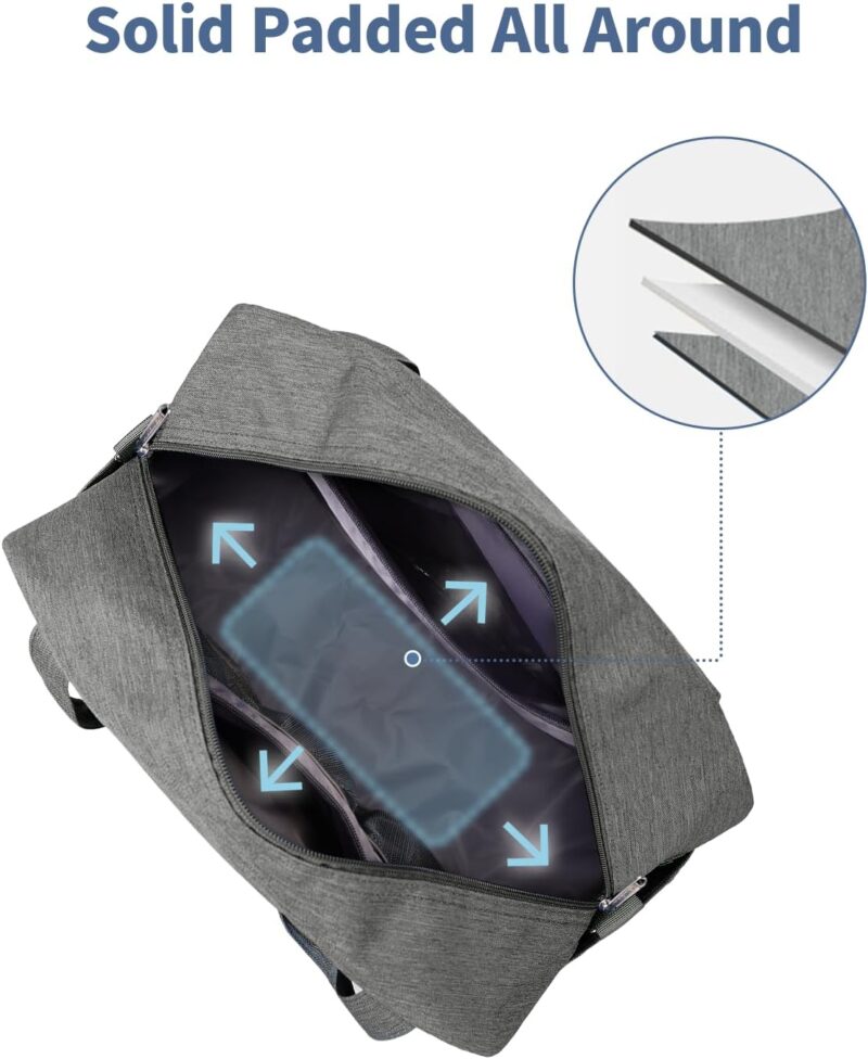 Narwey Handgepäcktasche 56x45x25, Handgepäck-Reisetasche fürs Flugzeug mit Nassfach, Reisetasche, Wochenend-Reisetasche für Übernachtungen für Damen und Herren 38L (Grau) – Bild 8