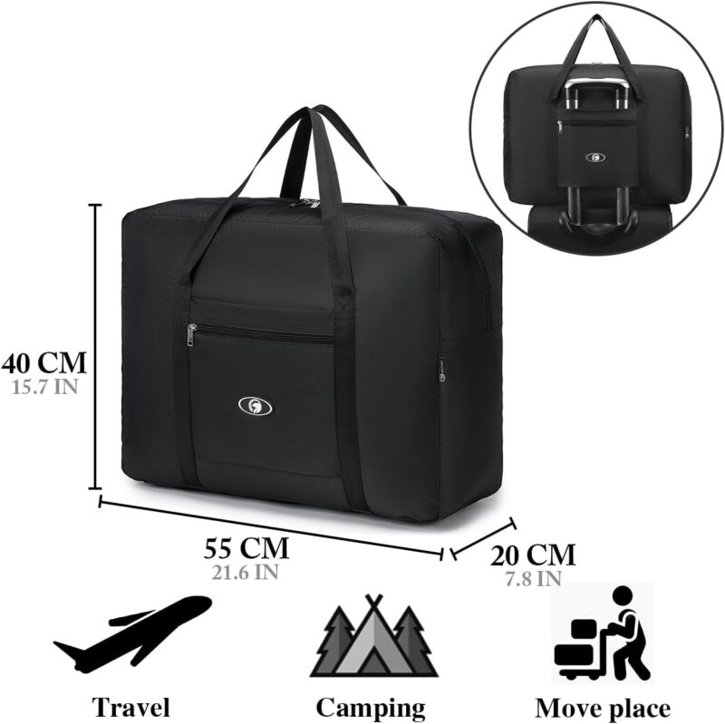 BAGZY Reisetasche Faltbare Handgepäck easyJet Wizzair Ryanair Taschen Koffer Tasche Wasserdicht Umhängetasche Reise Kabine Gepäck Reisetasche Weekender Sporttasche Handtaschen Hospital Bag – Bild 3