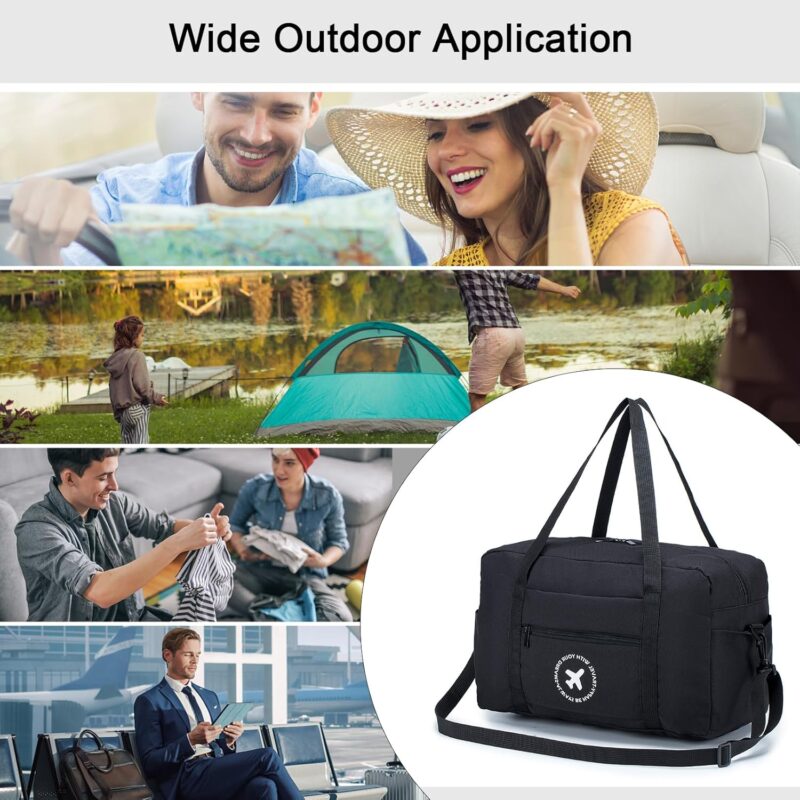 BAGZY Reisetasche Faltbare Handgepäck easyJet Wizzair Ryanair Taschen Koffer Tasche Wasserdicht Umhängetasche Reise Kabine Gepäck Reisetasche Weekender Sporttasche Handtaschen Hospital Bag – Bild 6