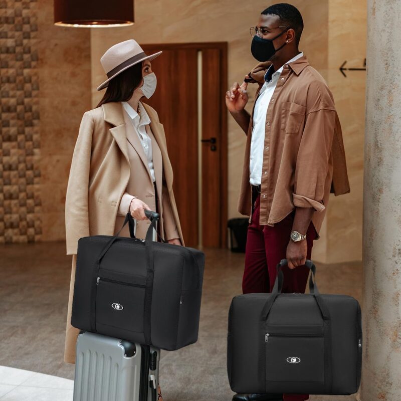 BAGZY Reisetasche Faltbare Handgepäck easyJet Wizzair Ryanair Taschen Koffer Tasche Wasserdicht Umhängetasche Reise Kabine Gepäck Reisetasche Weekender Sporttasche Handtaschen Hospital Bag – Bild 2