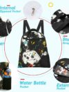 WAWSAM Gymnastik Rucksack mit Kordelzug - 38 × 45 cm Sporttasche für Kinder Wasserdichter Schwimmstrand Einkaufssack – Bild 3