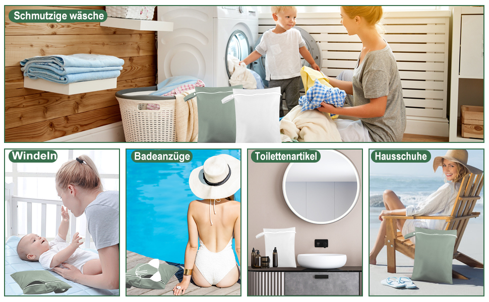 1761760890 397 Wusboo Wet Bag 40 x 30 cm Waterproof Wetbags Laundry