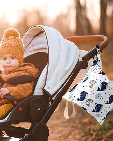 1761775478 122 Pack of 3 Wet Bag Large Nursery for Baby Personalised