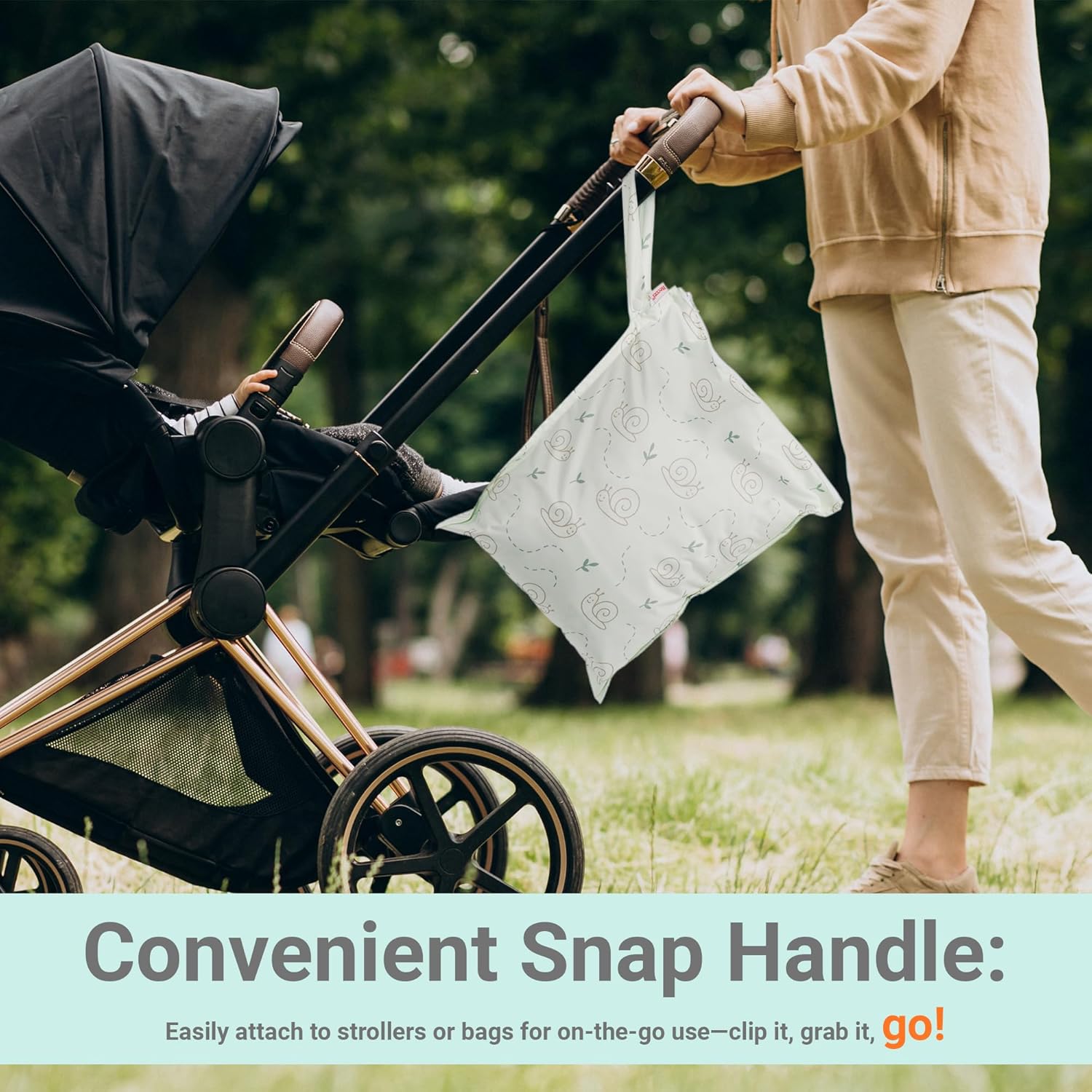 HECCEI WetBag Kindergarten Nassbeutel Windeltasche, 2 Stück Wet Bag Schwimmsachen Nasstasche Kindergarten für Baby Kleinkind Wechselwäsche Nappy Bag Organiser – Bild 3