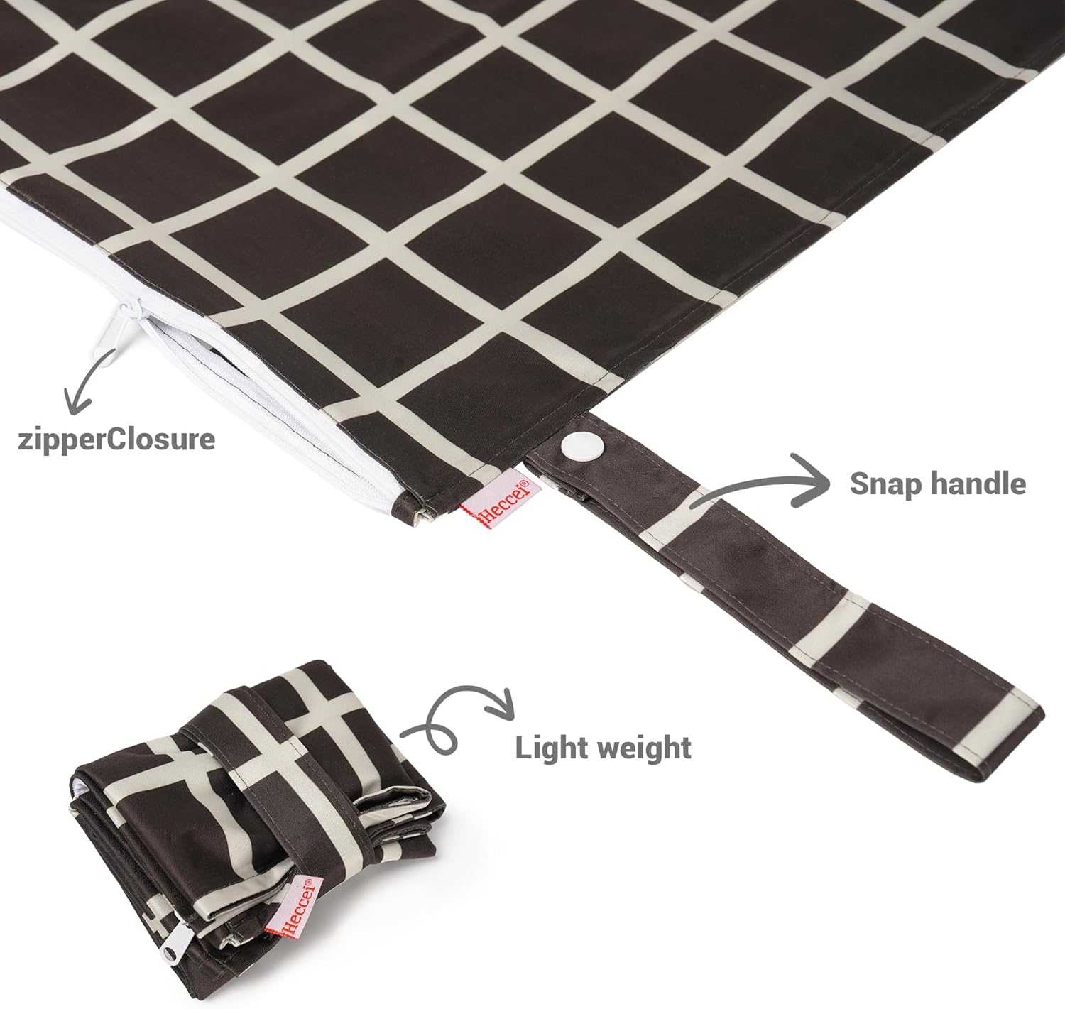 HECCEI WetBag Kindergarten Nassbeutel Windeltasche, 2 Stück Wet Bag Schwimmsachen Nasstasche Kindergarten für Baby Kleinkind Wechselwäsche Nappy Bag Organiser – Bild 5