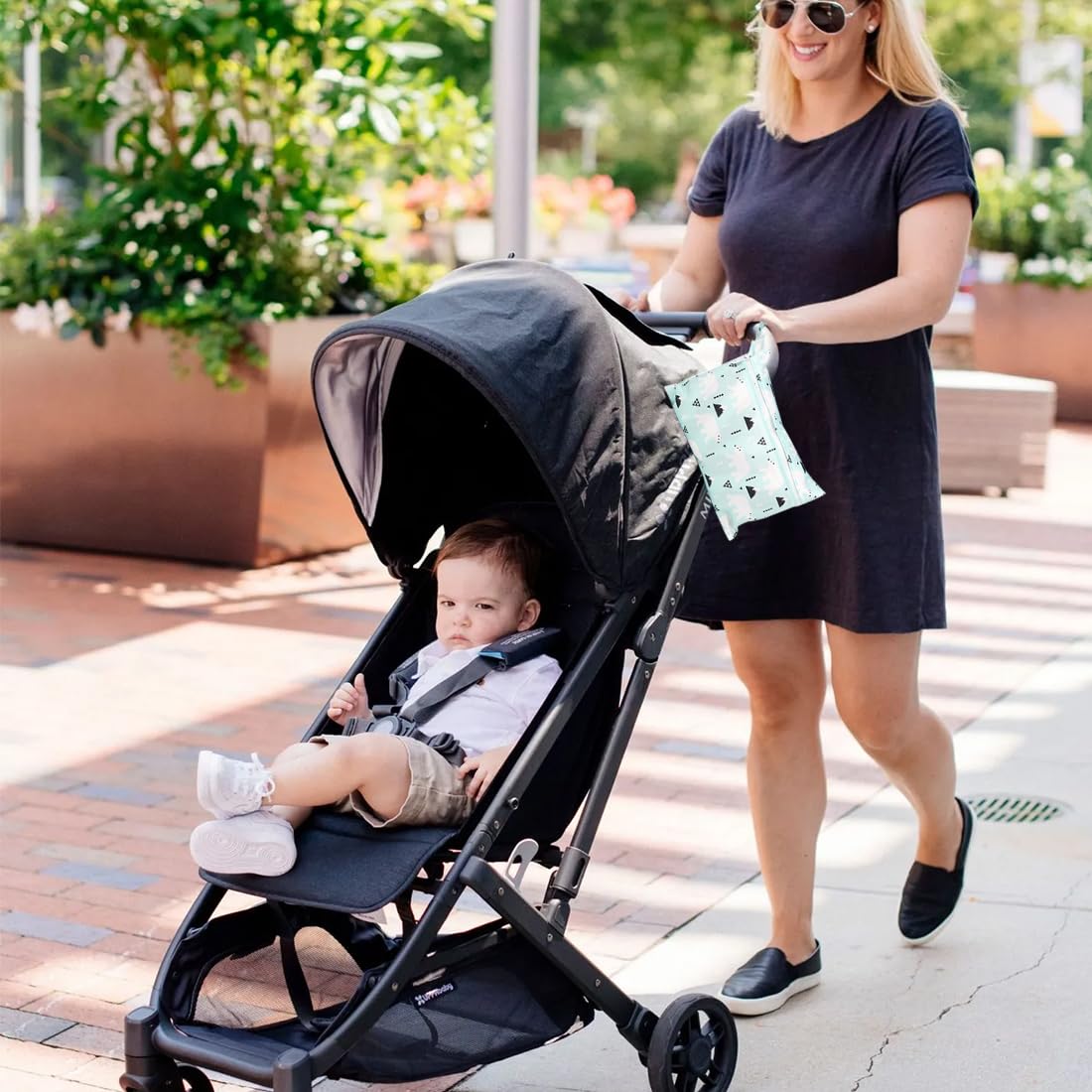 Windeltasche, 2 Stück Nassbeutel, Windeltasche Wickeltasche, Wickeltasche Stoffwindeln Taschen mit Wiederverwendbarem Stoff, mit Reißverschluss, für Baby Kleinkind Reisen, mehrfarbig – Bild 5