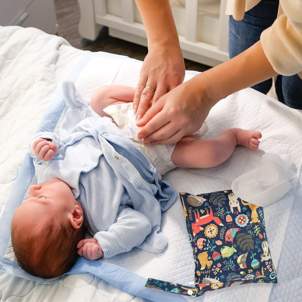 3 Stück Wetbag,Wetbag Kindergarten,Nasstasche,Windeltasche für Unterwegs,Wiederverwendbarer, Wasserdicht, mit Reißverschluss, zum Schwimmen, Camping, Reisen, Fitness, Strand (Giraffe) – Bild 7