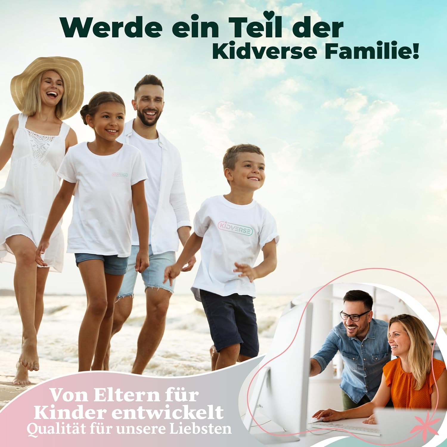 KIDVERSE 2er Set Schwimmwindel Baby 0-3 Jahre - Hautfreundliche Schwimmwindeln wiederverwendbar & saugstark - Baby Schwimmwindel mit Tasche & Wäschenetz (Blau Haie & Wale 2er) – Bild 4